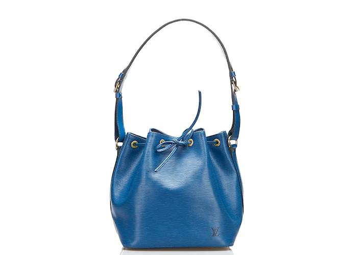 Louis Vuitton Epi Petit Noe M44105 Blue Leather Pony-style calfskin  ref.873305 - Joli Closet