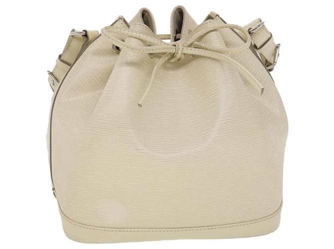 LOUIS VUITTON Epi Petit Noe Shoulder Bag White Yvoire M4084J LV Auth 39066 Leather  ref.873466