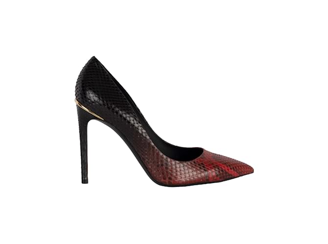 Zapatos de tacón Eyeline de piel de serpiente de Louis Vuitton Roja  ref.873483