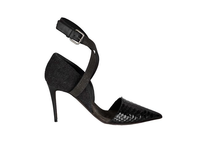 Brunello Cucinelli Ankle Strap Pumps Grey