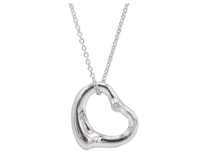 Collar Tiffany & Co Elsa Peretti con Colgante de Corazón Plata