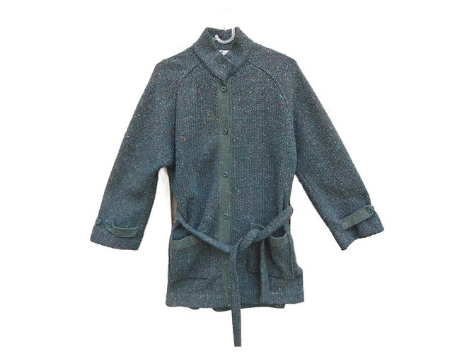 Autre Marque Gilet Jaf Couture in lana verde scuro taglia 38
