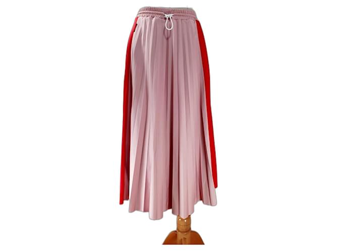 Moncler die Röcke Pink Rot Mehrfarben Polyester  ref.873551