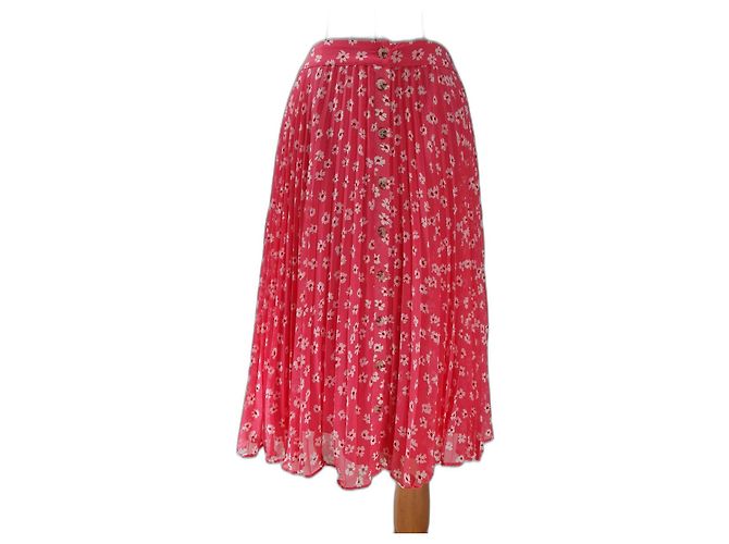 Tommy Hilfiger Faltenrock rosa mit Blumenmuster Pink