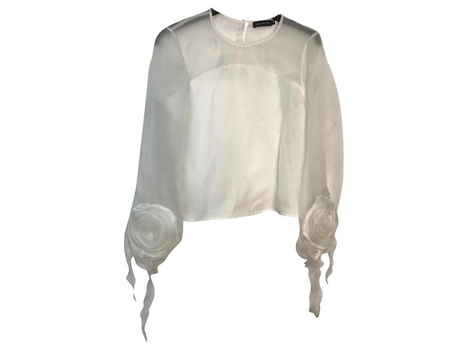 Anne Fontaine Spring Chiffon Bluse weiß