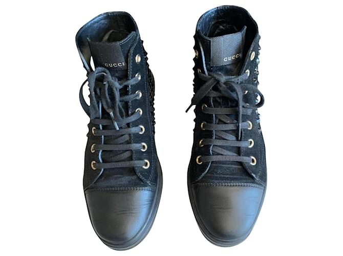 Gucci Sneakers Black Fur  ref.873622