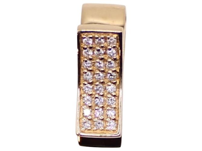 Autre Marque Ciondolo moderno in oro giallo 750%o pavimentazione diamantata Gold hardware Diamante  ref.873626