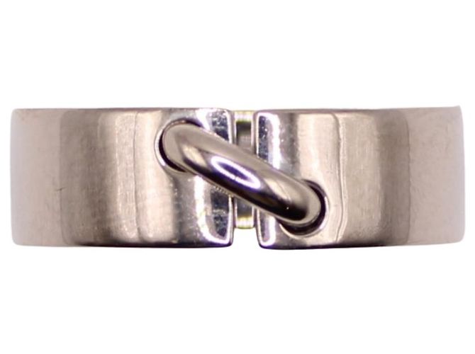 Anel grande CHAUMET "Links" ouro branco 750%O Hardware prateado