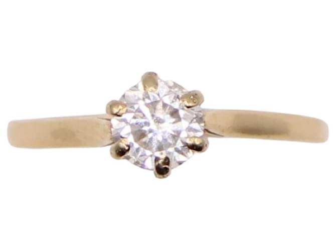 Autre Marque Solitaire diamant 0.80 carat serti 6 griffes or jaune 750%o Bijouterie dorée  ref.873637