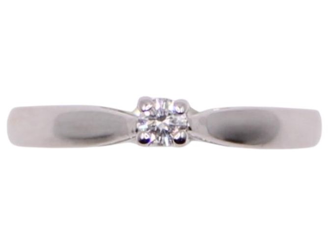 Autre Marque Solitaire diamant or blanc 750%o Bijouterie argentée