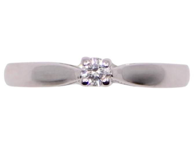 Autre Marque Solitaire diamond white gold 750%O Silver hardware  ref.873657
