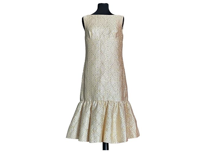 Max Mara Pianoforte Kleid Gold Lamé Golden