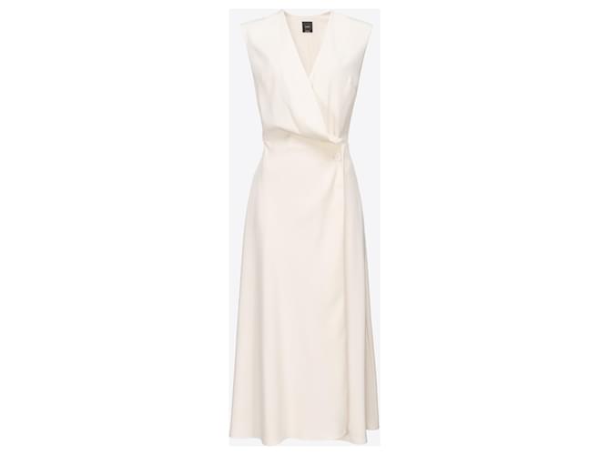 Pinko Dresses White Polyester  ref.873694