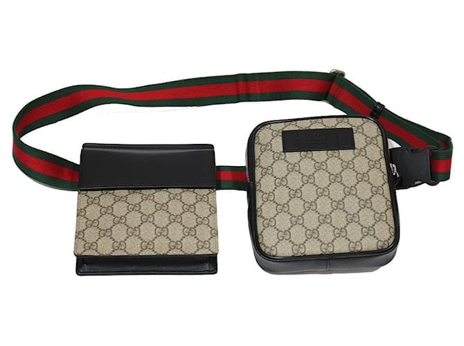 Gucci Bags Briefcases Brown Beige Leather  ref.873776