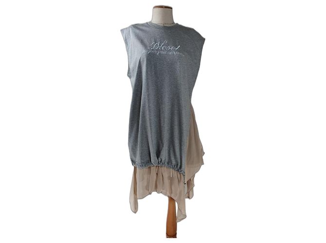 Vestido Diesel cinza de algodão e rayon XS