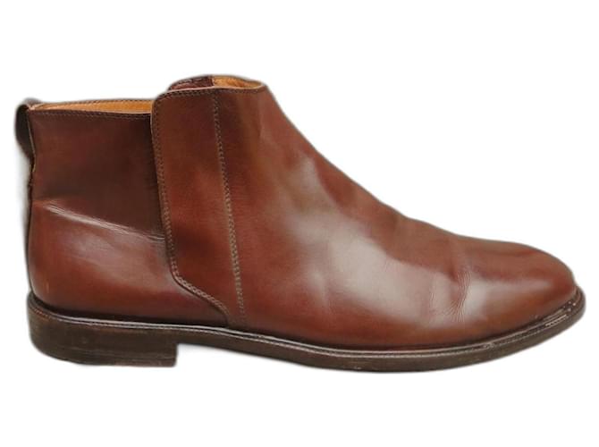 Salvatore Ferragamo p boots 45 Brown Leather  ref.873795