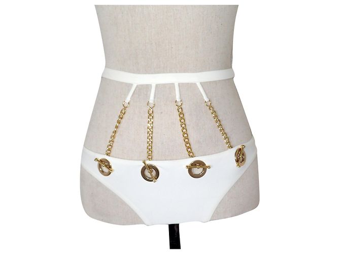 Agent Provocateur Braguita de Bikini Tricja Blanco y Dorado