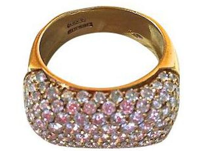 Autre Marque Anello Chimento in oro giallo 18 carati e diamanti D'oro