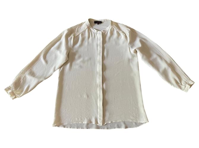 ivory silk crepe blouse Adolfo Dominguez T. S (36-38) Cream  ref.873868