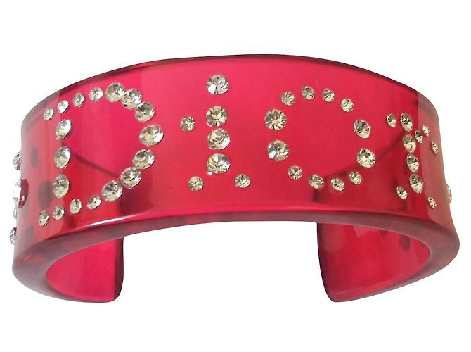 Bracciale DIOR con strass - Vintage e come nuovo Rosso