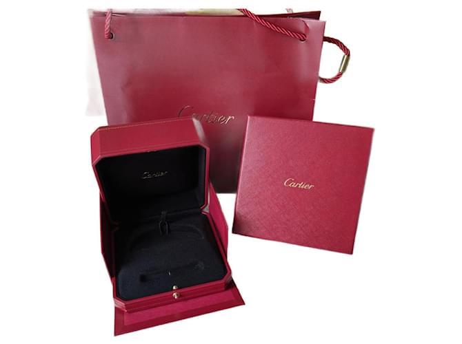 Cartier Scatola e sacchetto di carta foderato con autentico braccialetto dell'amore Rosso  ref.873958