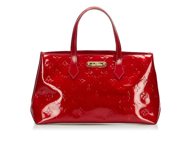 LOUIS VUITTON Monogram Vernis Wilshire PM Hand Bag Red M93642 LV Auth 39604  Patent leather ref.881130 - Joli Closet