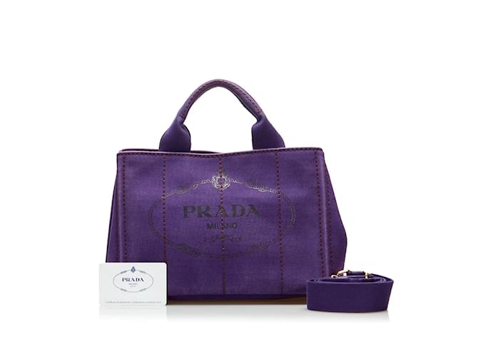 Prada Canapa Logo Handbag B2439g Purple Cloth  ref.874137