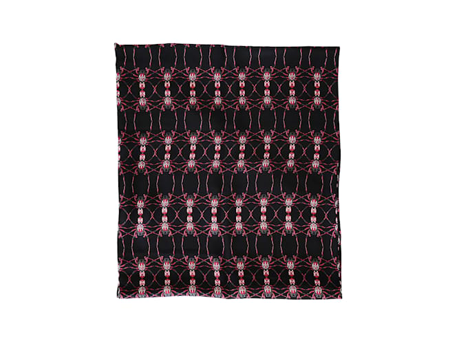 Pañuelo de seda con estampado de araña negra y roja de Alexander McQueen Multicolor  ref.874173