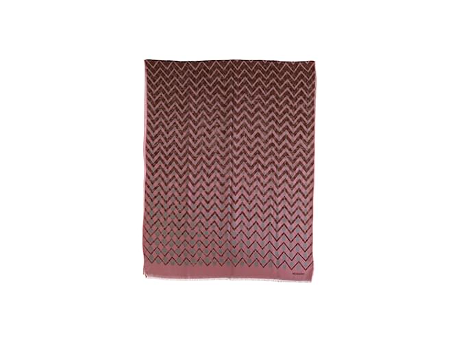 Foulard Missoni motif chevron rose marron Multicolore  ref.874175