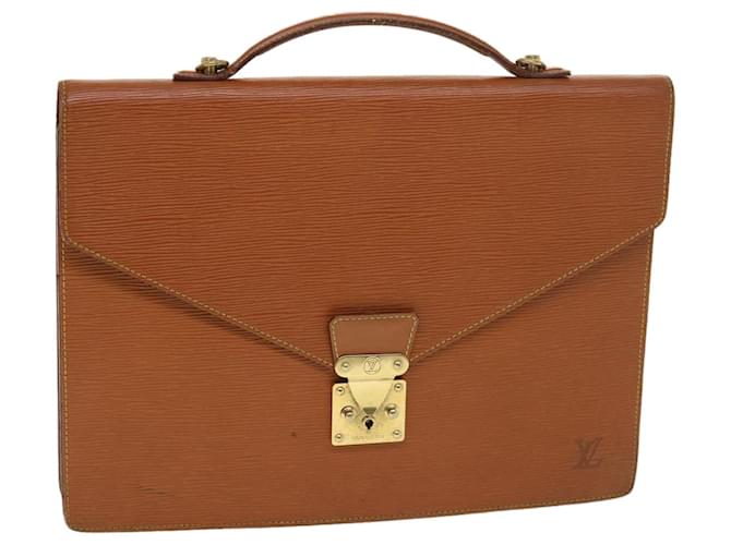 Louis Vuitton Porte-Documents Bandouliere Crossbody Bag Briefcase(Brown)