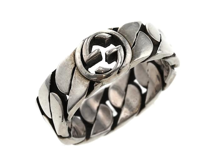 Gucci Interlocking Silver Bracelet in Metallic for Men