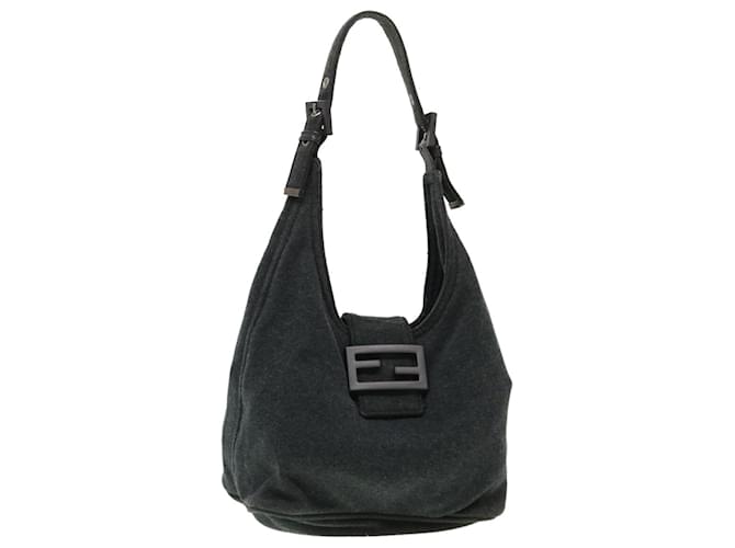 FENDI Mamma Baguette Bandolera Lona Verde Auth yb065 Lienzo  ref.874303