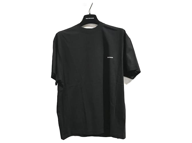BALENCIAGA Tops Camiseta.Internacional L Algodón Negro  ref.874449