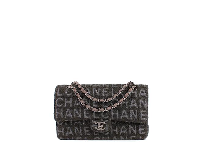 Timeless CHANEL  Handbags T.  tweed Grey  ref.874469