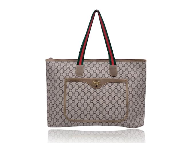 Gucci Inoltre, borsa da viaggio in tela con monogramma GG beige vintage  ref.874579