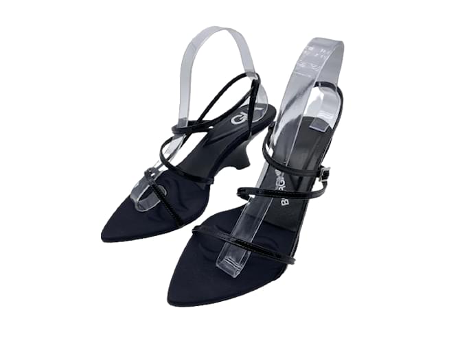Autre Marque GIA BORGHINI  Sandals T.EU 39 Leather Black  ref.874618