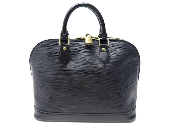 LOUIS VUITTON ALMA HANDTASCHE PM M40302 IN HANDTASCHE AUS SCHWARZEM PSA-LEDER  ref.875233