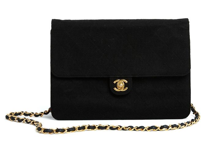 Timeless Chanel Camisa Clássica Ombro Preto Pristine Gold hardware