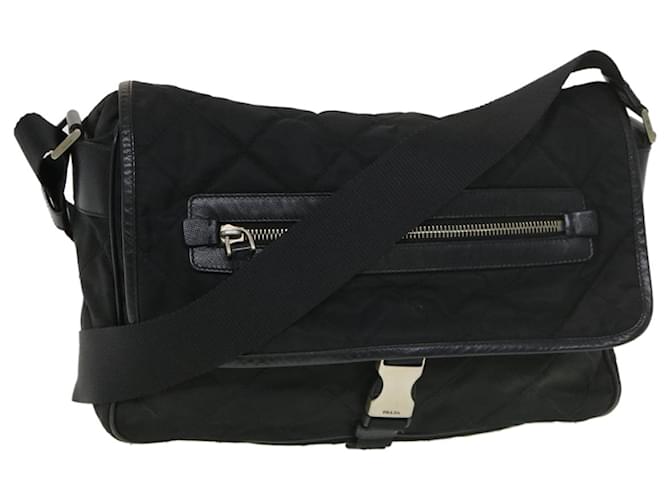 PRADA Shoulder Bag Nylon Black Auth ar9170  ref.875340