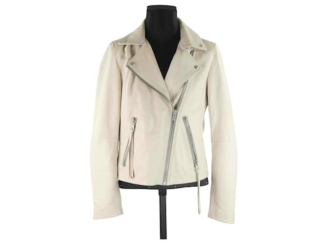 All Saints Jacket 36 White Leather  ref.875496