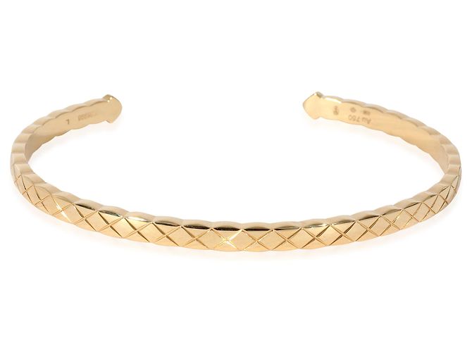 Pulseira Chanel Coco Crush em 18K Yellow Gold Prata Metálico