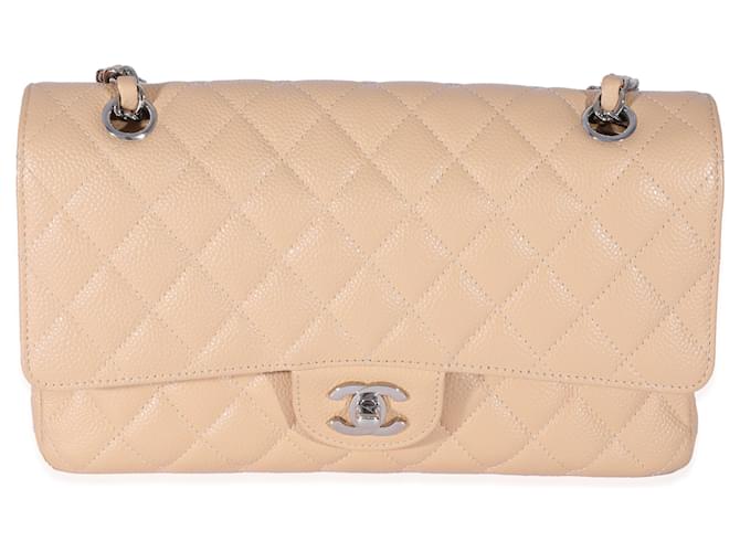 NEW w/ Tag CHANEL 22C Beige GHW Caviar Quilted Medium Double Flap with  Receipt