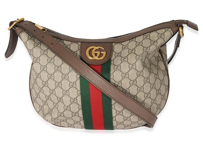 Pre-Owned Gucci Supreme GG Brown Crossbody Bag 