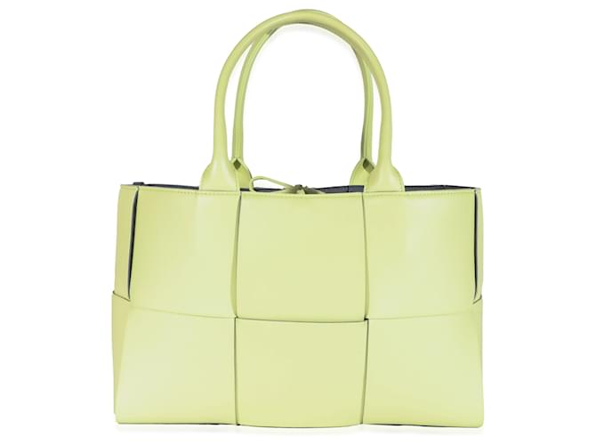 Bottega Veneta Small Intrecciato Leather Shoulder Bag in Lemon