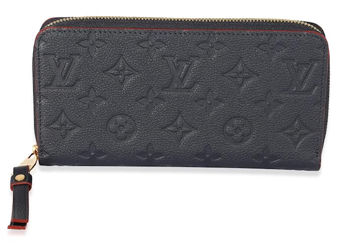 Louis Vuitton Marine Rouge Empreinte Zippy Wallet Blue Leather  ref.875868
