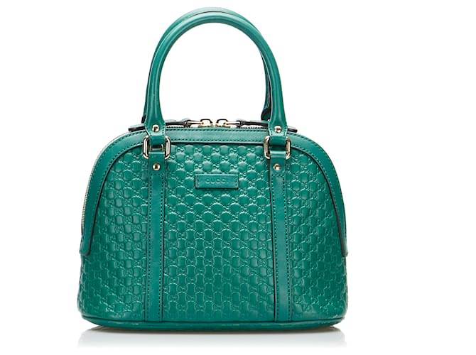 Gucci Green Mini Microguccissima Dome Satchel Leather Pony-style calfskin  ref.876024