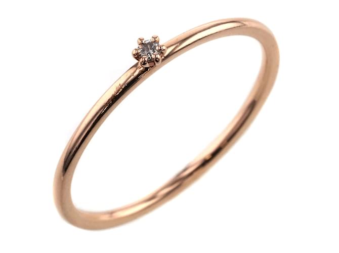 & Other Stories 10K Gold Diamond Ring Metal Pink gold  ref.876132