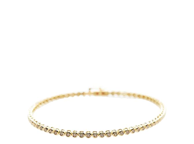 Autre Marque 18k Gold Bracelet tennis diamants Métal Or Doré  ref.876135