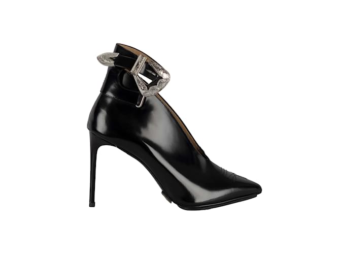 Toga Pulla buckled ankle boots Black Leather  ref.876264