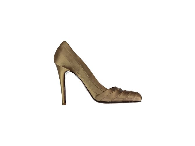 Le Silla Satin Pumps Golden